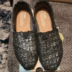 TOMS Wool Black and Silver Classic